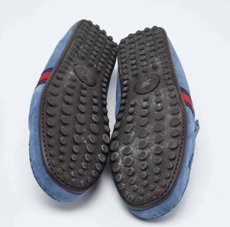 Gucci Vintage Pre-owned Suede flats Blue Dames
