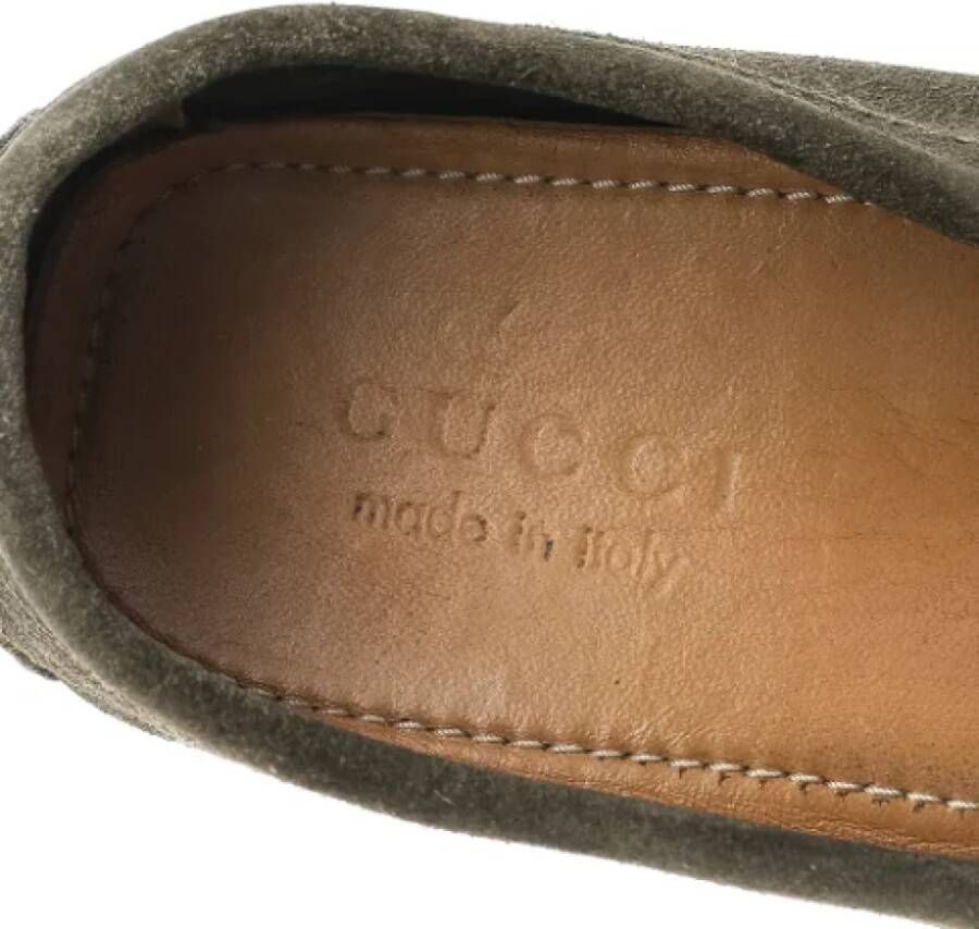 Gucci Vintage Pre-owned Suede flats Brown Dames