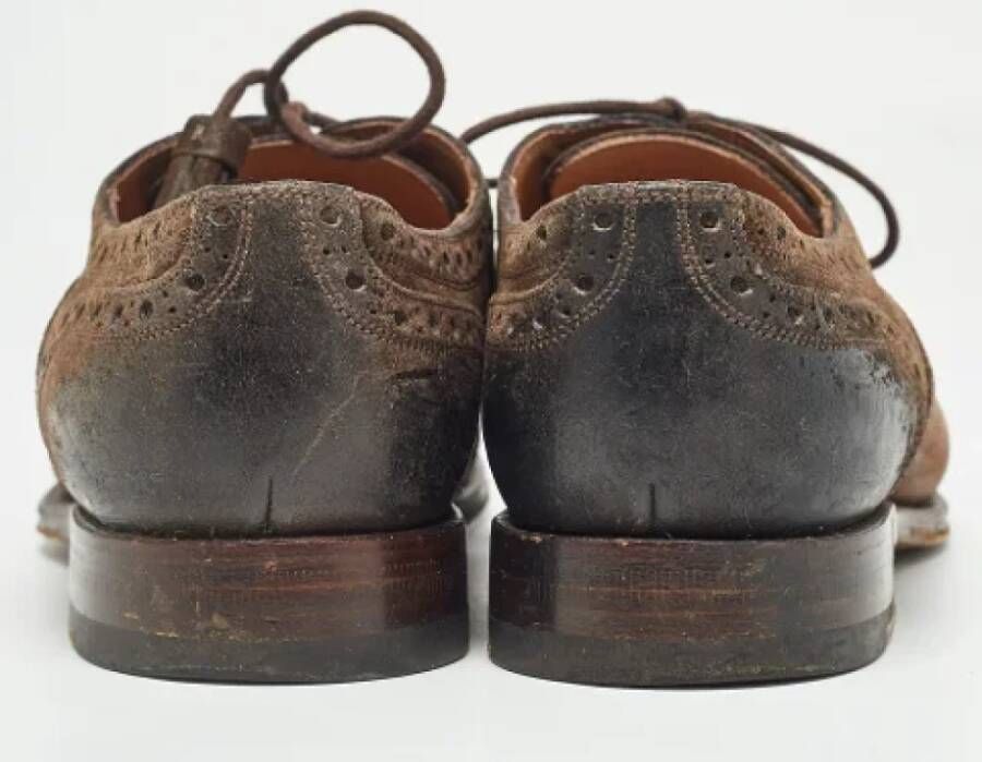 Gucci Vintage Pre-owned Suede flats Brown Dames