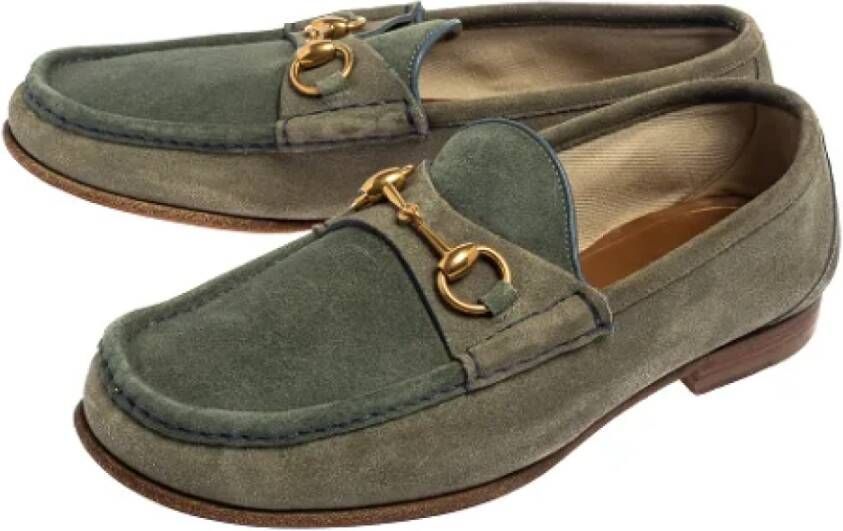 Gucci Vintage Pre-owned Suede flats Gray Dames