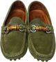 Gucci Vintage Pre-owned Suede flats Green Dames - Thumbnail 2