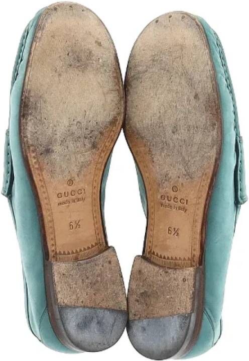 Gucci Vintage Pre-owned Suede flats Green Heren