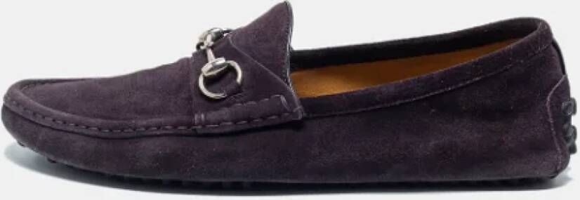 Gucci Vintage Pre-owned Suede flats Purple Dames