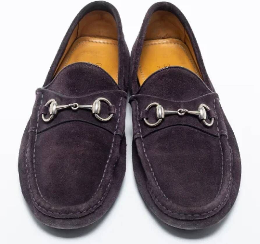 Gucci Vintage Pre-owned Suede flats Purple Dames