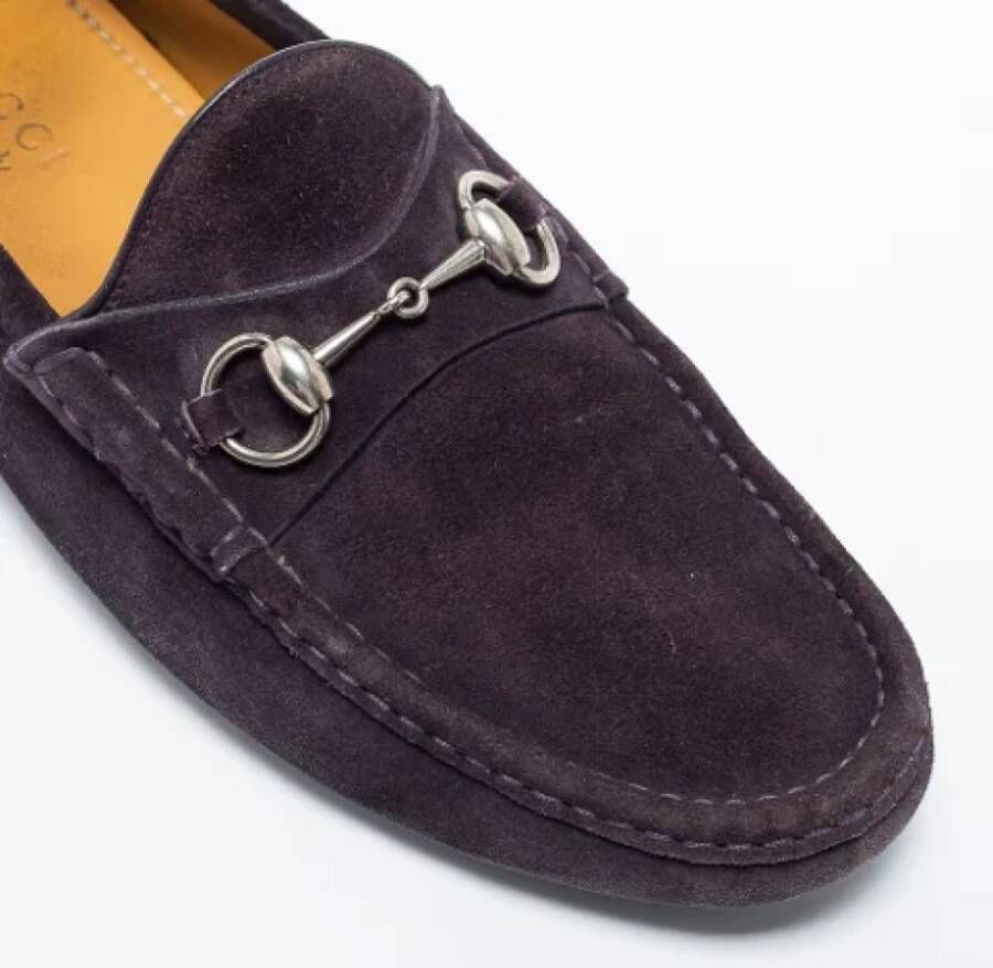 Gucci Vintage Pre-owned Suede flats Purple Dames