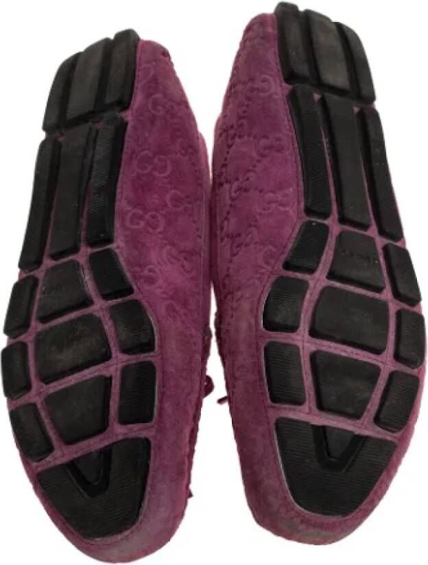 Gucci Vintage Pre-owned Suede flats Purple Dames