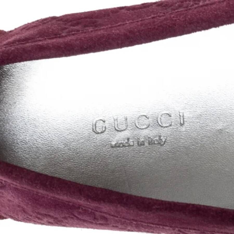 Gucci Vintage Pre-owned Suede flats Purple Dames