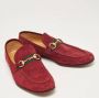 Gucci Vintage Pre-owned Suede flats Red Dames - Thumbnail 4