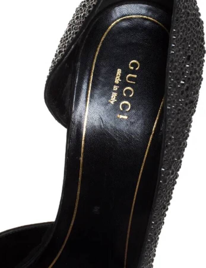 Gucci Vintage Pre-owned Suede heels Black Dames