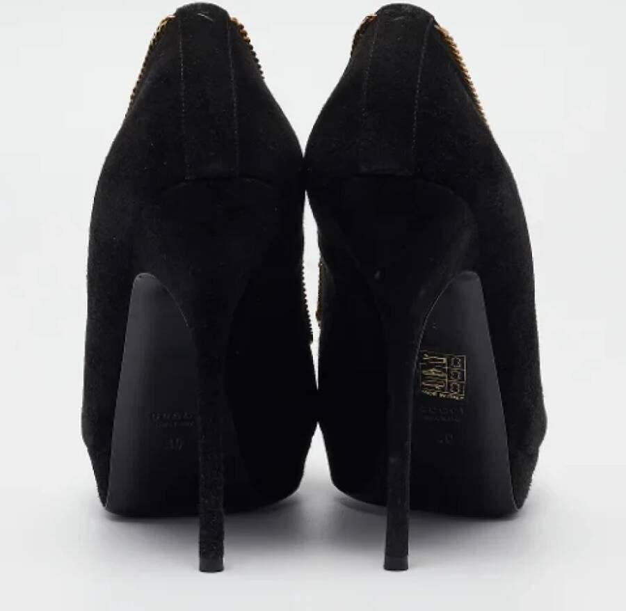 Gucci Vintage Pre-owned Suede heels Black Dames