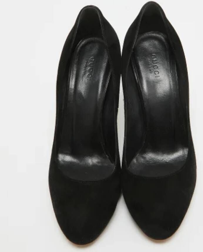 Gucci Vintage Pre-owned Suede heels Black Dames