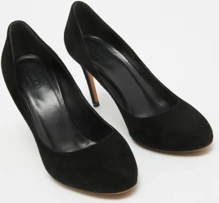 Gucci Vintage Pre-owned Suede heels Black Dames