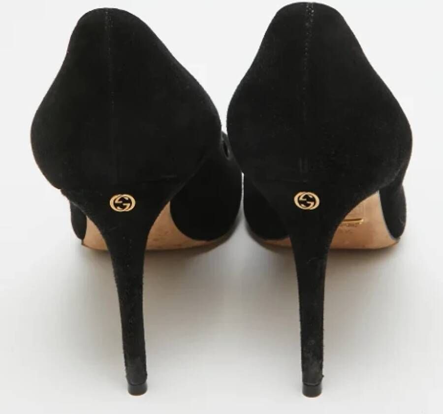 Gucci Vintage Pre-owned Suede heels Black Dames