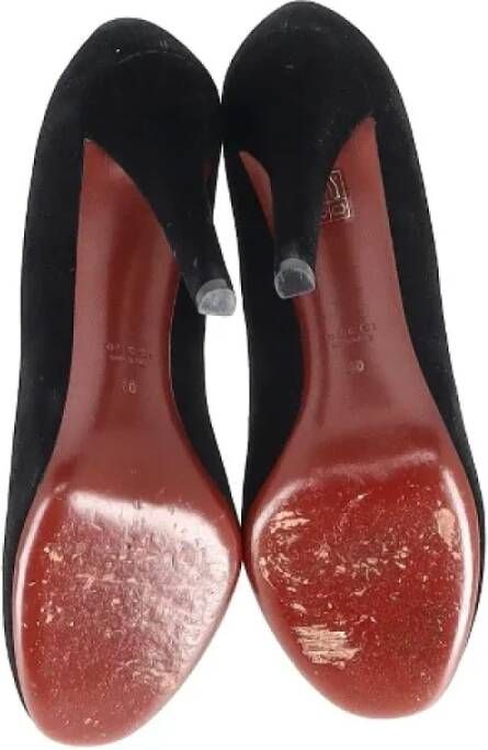 Gucci Vintage Pre-owned Suede heels Black Dames