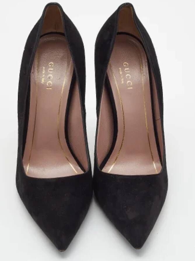 Gucci Vintage Pre-owned Suede heels Black Dames