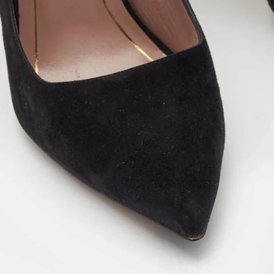 Gucci Vintage Pre-owned Suede heels Black Dames