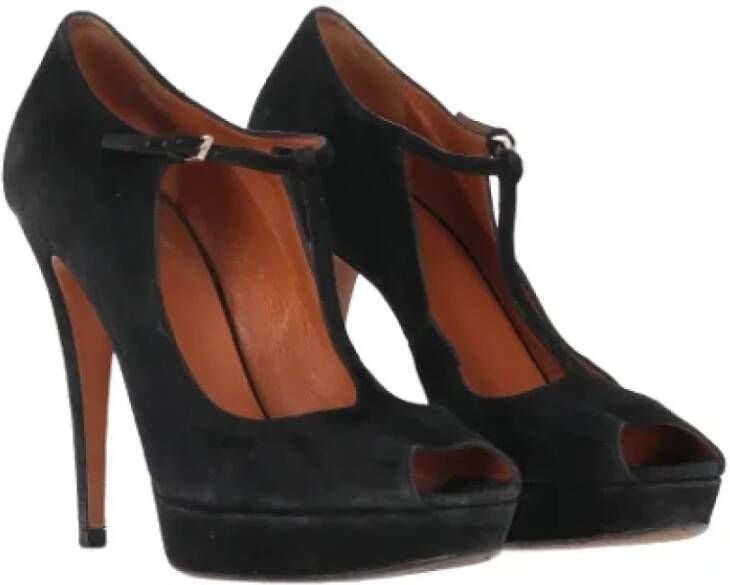 Gucci Vintage Pre-owned Suede heels Black Dames