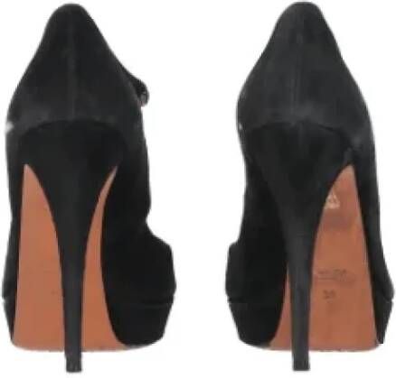Gucci Vintage Pre-owned Suede heels Black Dames
