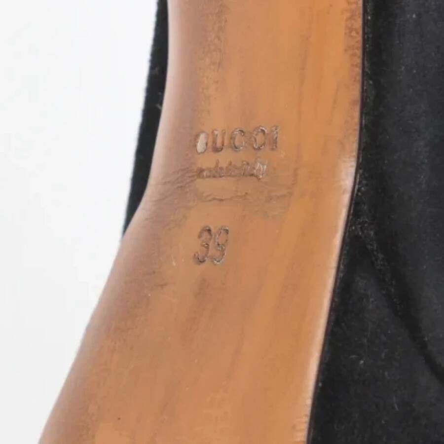 Gucci Vintage Pre-owned Suede heels Black Dames