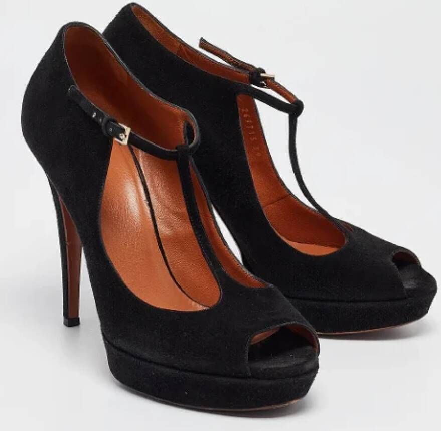 Gucci Vintage Pre-owned Suede heels Black Dames
