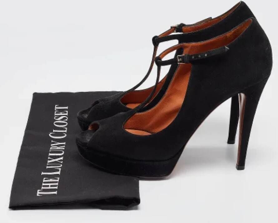 Gucci Vintage Pre-owned Suede heels Black Dames