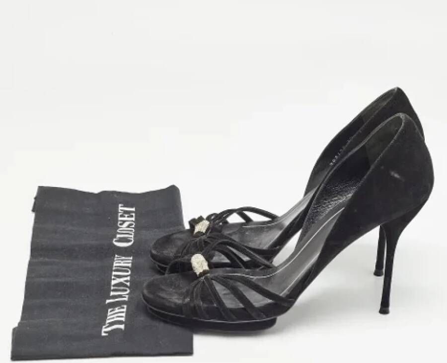 Gucci Vintage Pre-owned Suede heels Black Dames