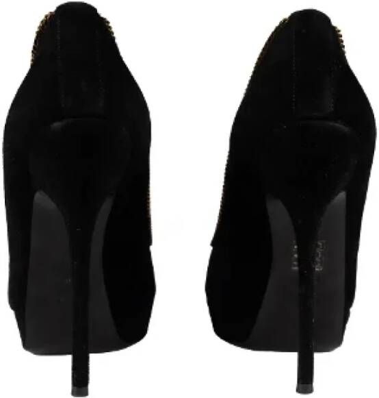 Gucci Vintage Pre-owned Suede heels Black Dames