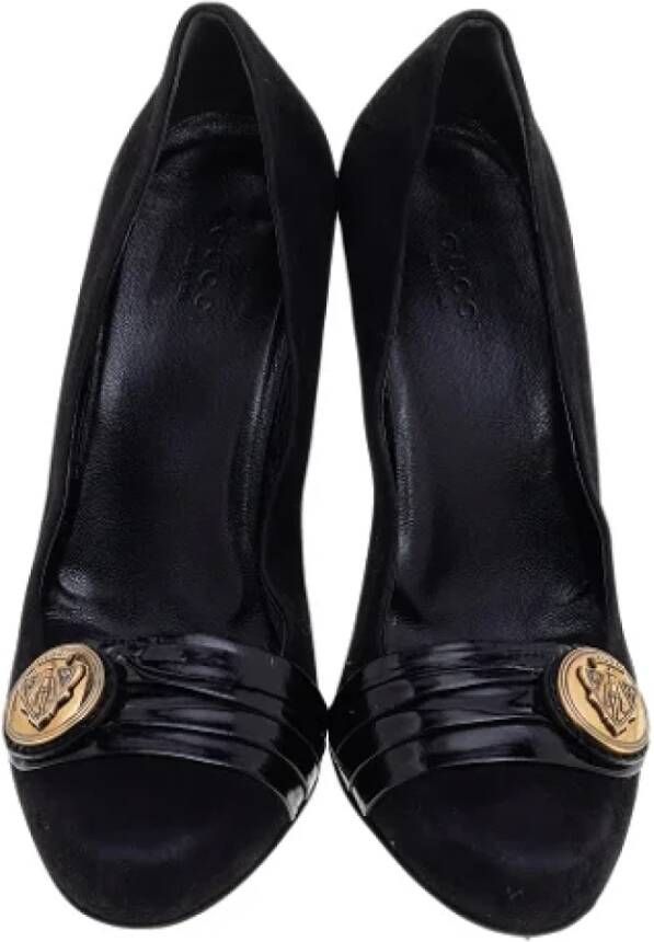 Gucci Vintage Pre-owned Suede heels Black Dames