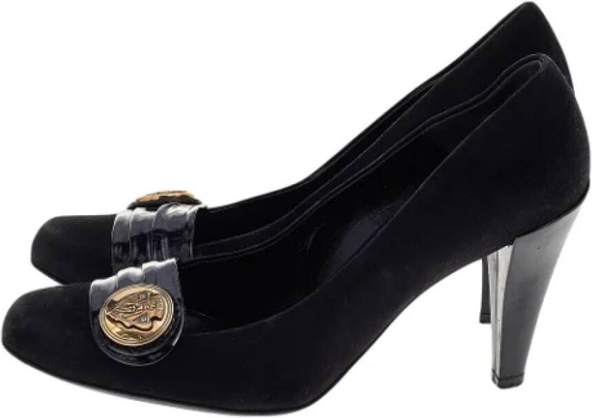 Gucci Vintage Pre-owned Suede heels Black Dames