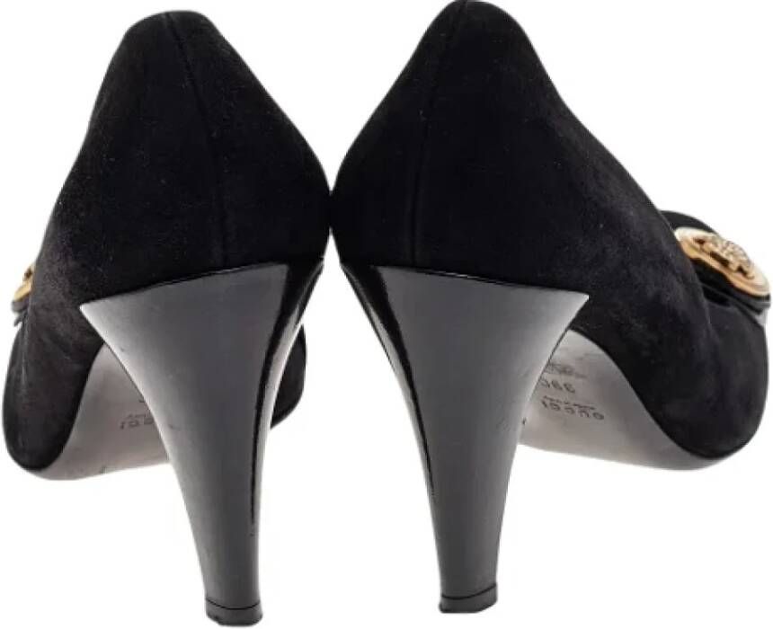 Gucci Vintage Pre-owned Suede heels Black Dames