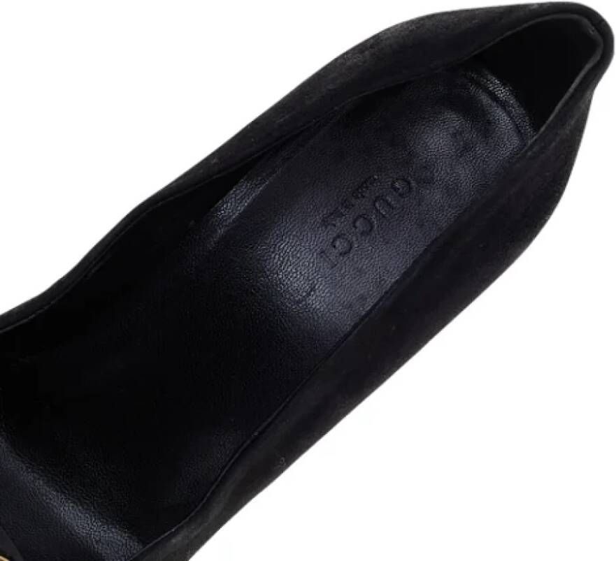 Gucci Vintage Pre-owned Suede heels Black Dames