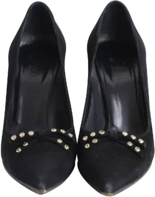 Gucci Vintage Pre-owned Suede heels Black Dames