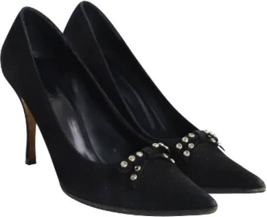 Gucci Vintage Pre-owned Suede heels Black Dames