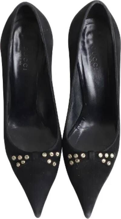 Gucci Vintage Pre-owned Suede heels Black Dames