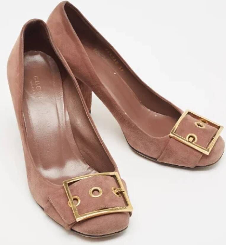 Gucci Vintage Pre-owned Suede heels Brown Dames