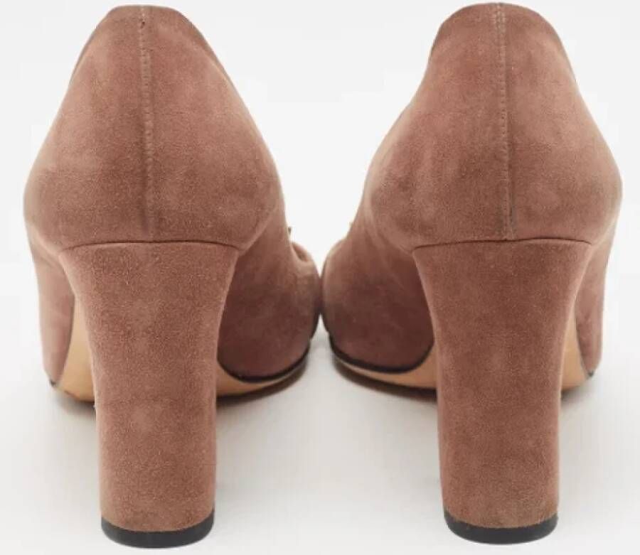 Gucci Vintage Pre-owned Suede heels Brown Dames