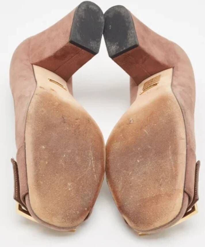 Gucci Vintage Pre-owned Suede heels Brown Dames