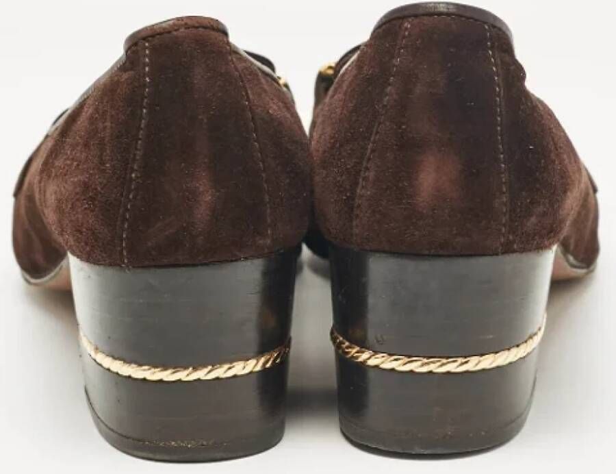 Gucci Vintage Pre-owned Suede heels Brown Dames