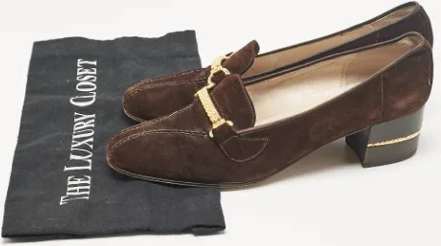 Gucci Vintage Pre-owned Suede heels Brown Dames
