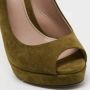 Gucci Vintage Pre-owned Suede heels Green Dames - Thumbnail 7