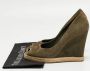 Gucci Vintage Pre-owned Suede heels Green Dames - Thumbnail 9