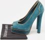 Gucci Vintage Pre-owned Suede heels Green Dames - Thumbnail 9