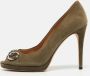 Gucci Vintage Pre-owned Suede heels Green Dames - Thumbnail 2