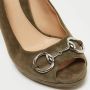 Gucci Vintage Pre-owned Suede heels Green Dames - Thumbnail 7