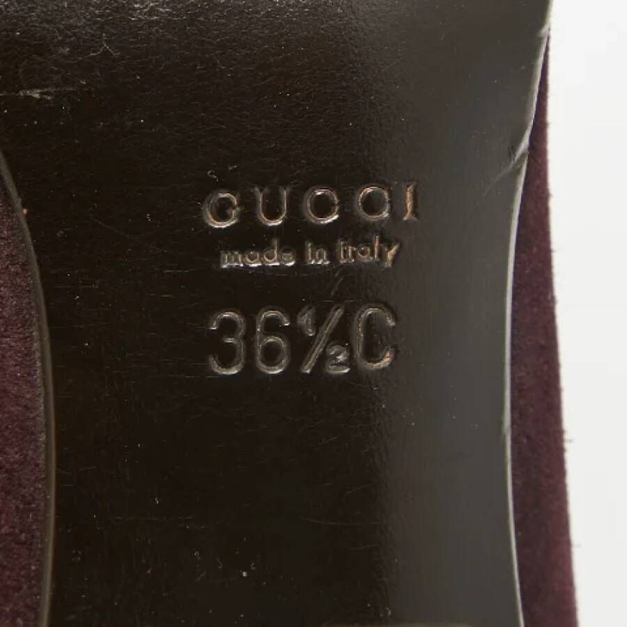Gucci Vintage Pre-owned Suede heels Purple Dames
