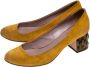 Gucci Vintage Pre-owned Suede heels Yellow Dames - Thumbnail 3