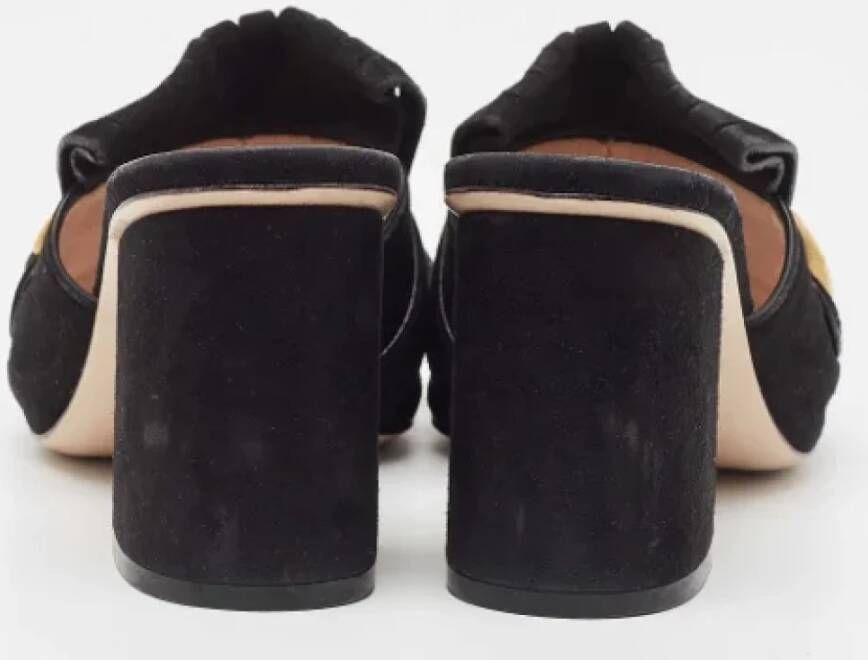 Gucci Vintage Pre-owned Suede mules Black Dames