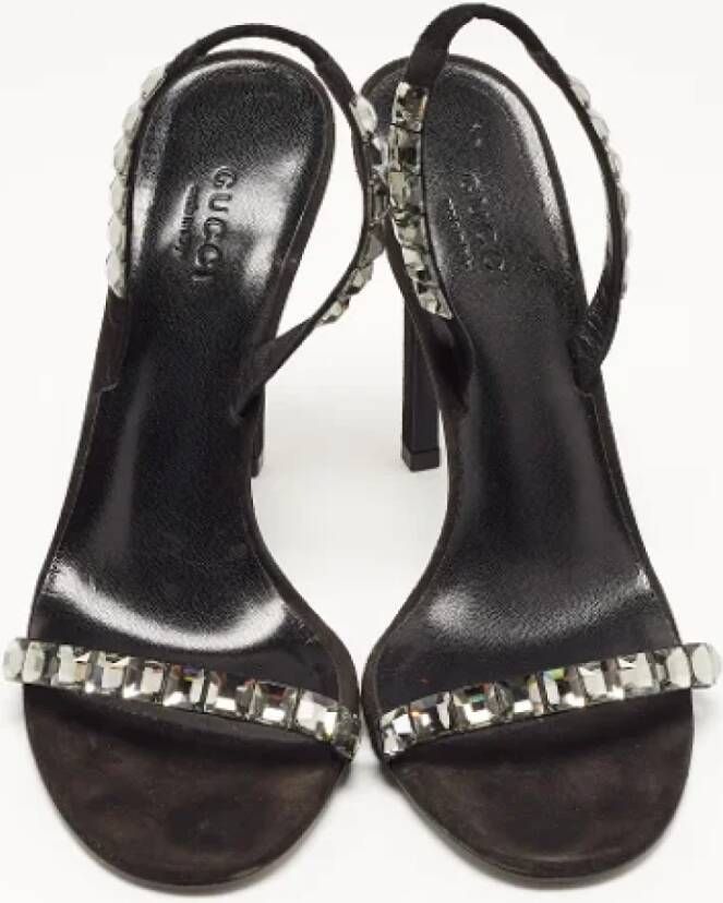 Gucci Vintage Pre-owned Suede sandals Black Dames