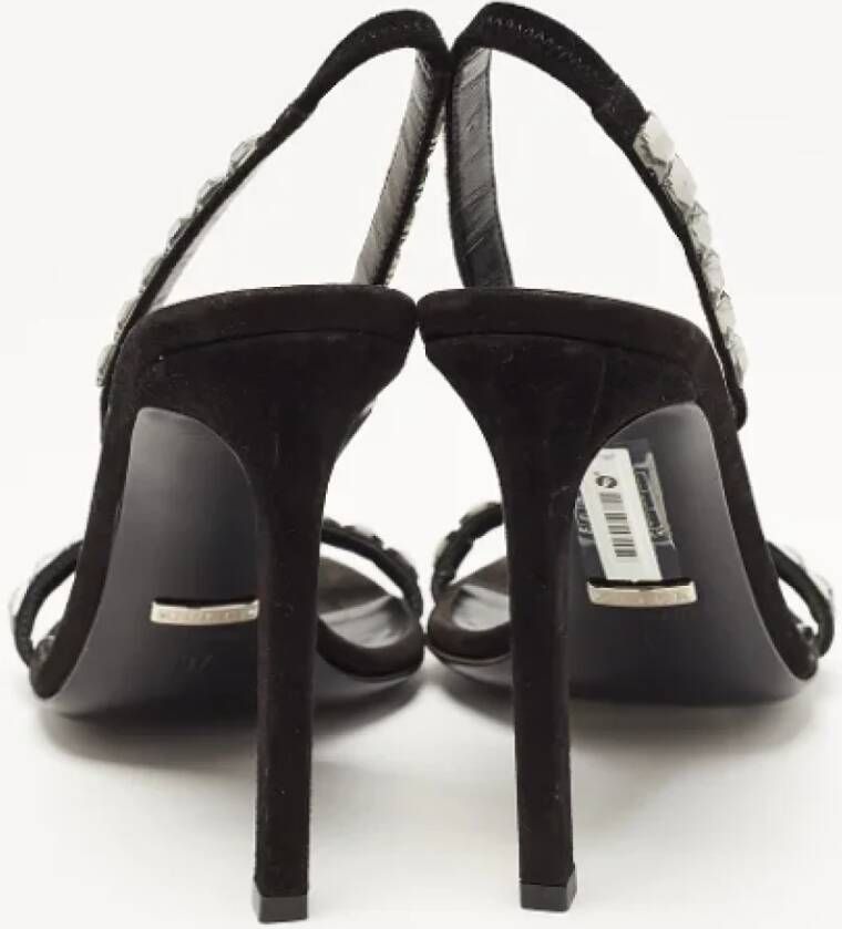 Gucci Vintage Pre-owned Suede sandals Black Dames