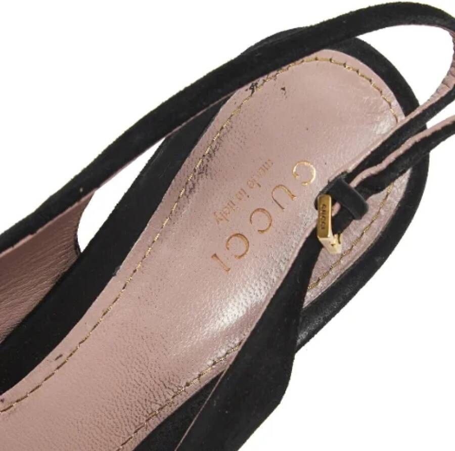 Gucci Vintage Pre-owned Suede sandals Black Dames